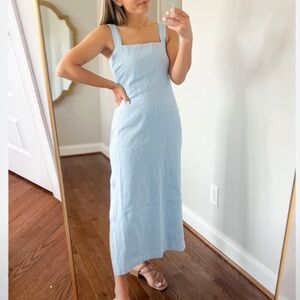 Abercrombie & Fitch linen Midi dress blue MP